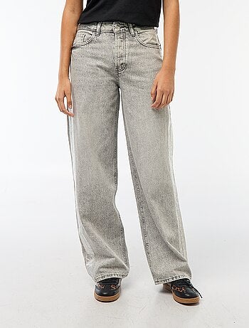 Jean baggy avec bandes argentées