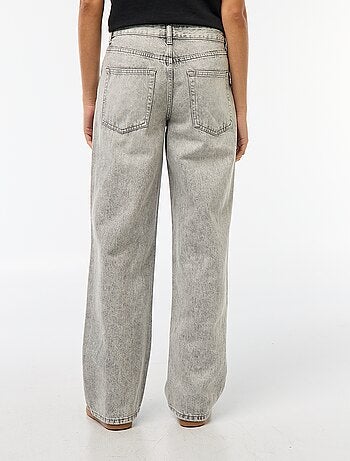 Jean baggy avec bandes argentées