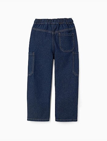 Jean baggy cargo avec cordon de serrage