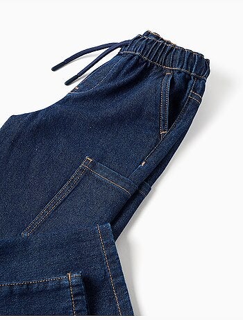 Jean baggy cargo avec cordon de serrage