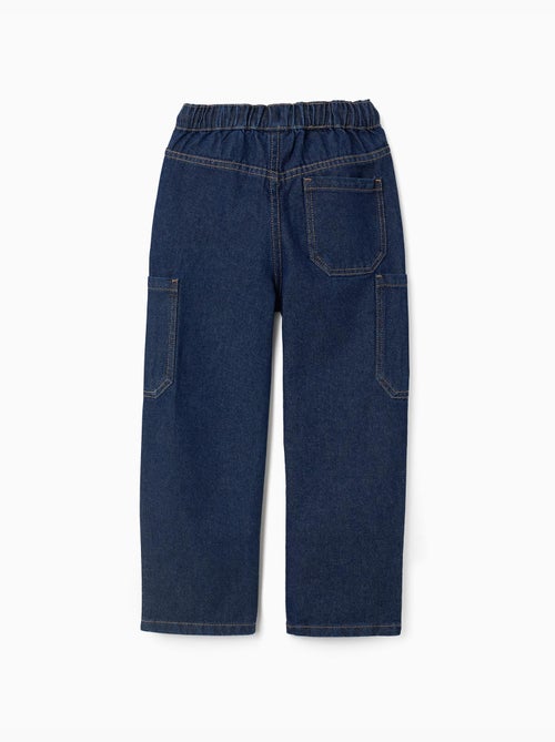 Jean baggy cargo avec cordon de serrage - Kiabi