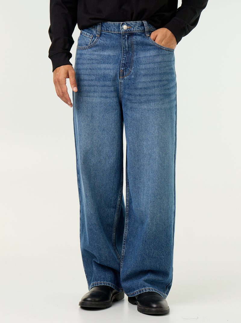 Jean baggy / coupe large Bleu - Kiabi