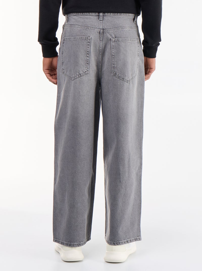 Jean baggy / coupe large Gris - Kiabi
