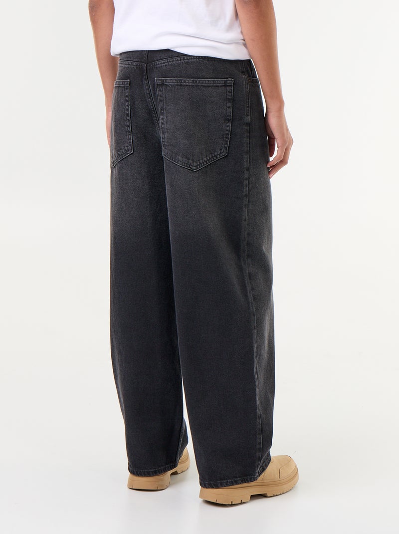 Jean baggy / coupe large Gris - Kiabi