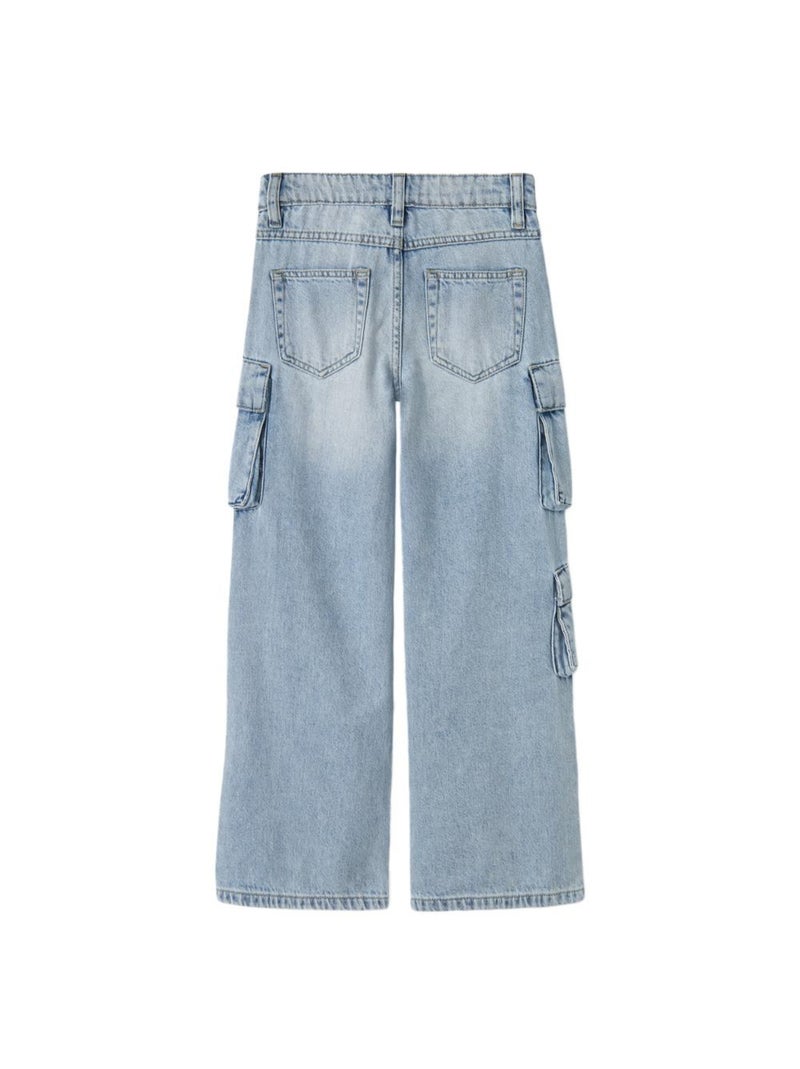 Jean Baggy Fille Name it Bleu - Kiabi