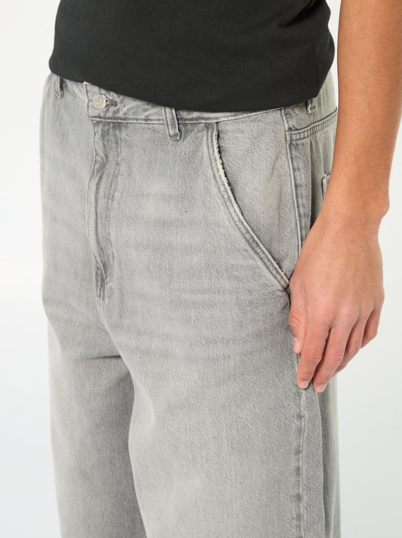 Jean baggy Gris - Kiabi