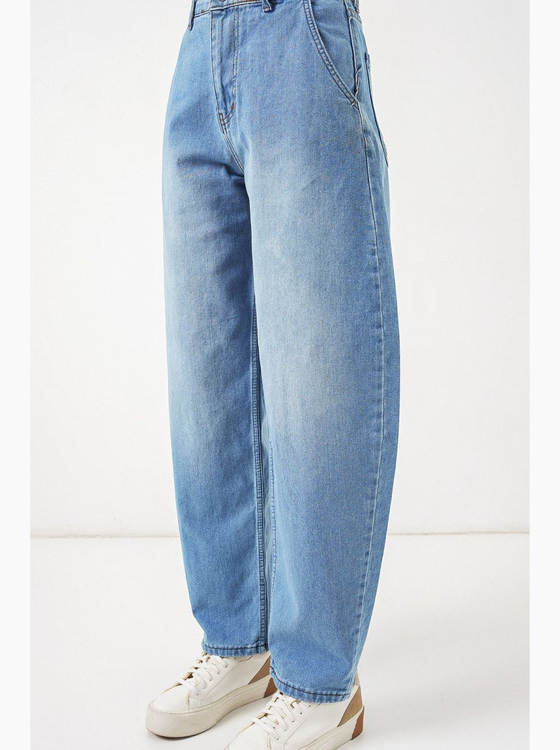 Jean baggy taille haute bdart Bleu clair - Kiabi