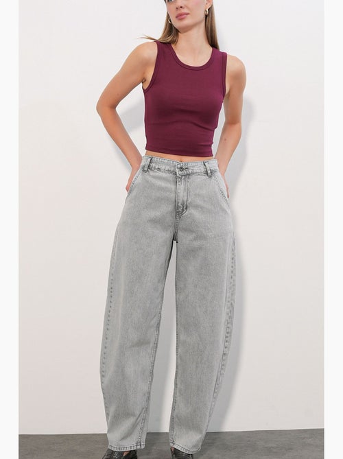 Jean baggy taille haute bdart - Kiabi