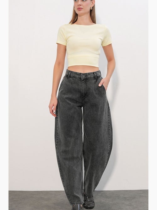 Jean baggy taille haute bdart - Kiabi