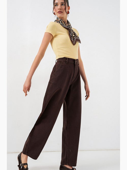 Jean baggy taille haute bdart - Kiabi