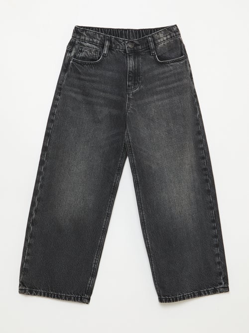 Jean baggy uni 5 poches - Kiabi Jean baggy uni 5 poches - Kiabi