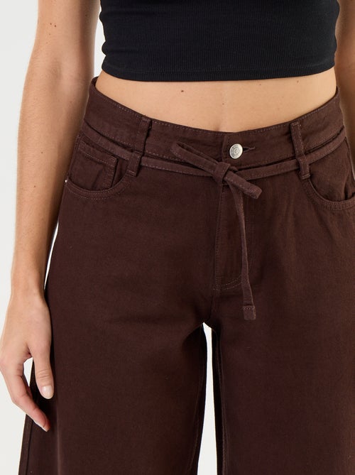 Jean barrel avec ceinture à nouer - Kiabi Jean barrel avec ceinture à nouer - Kiabi