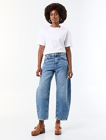 Jean barrel / coupe large taille haute