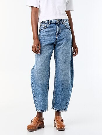 Jean barrel / coupe large taille haute