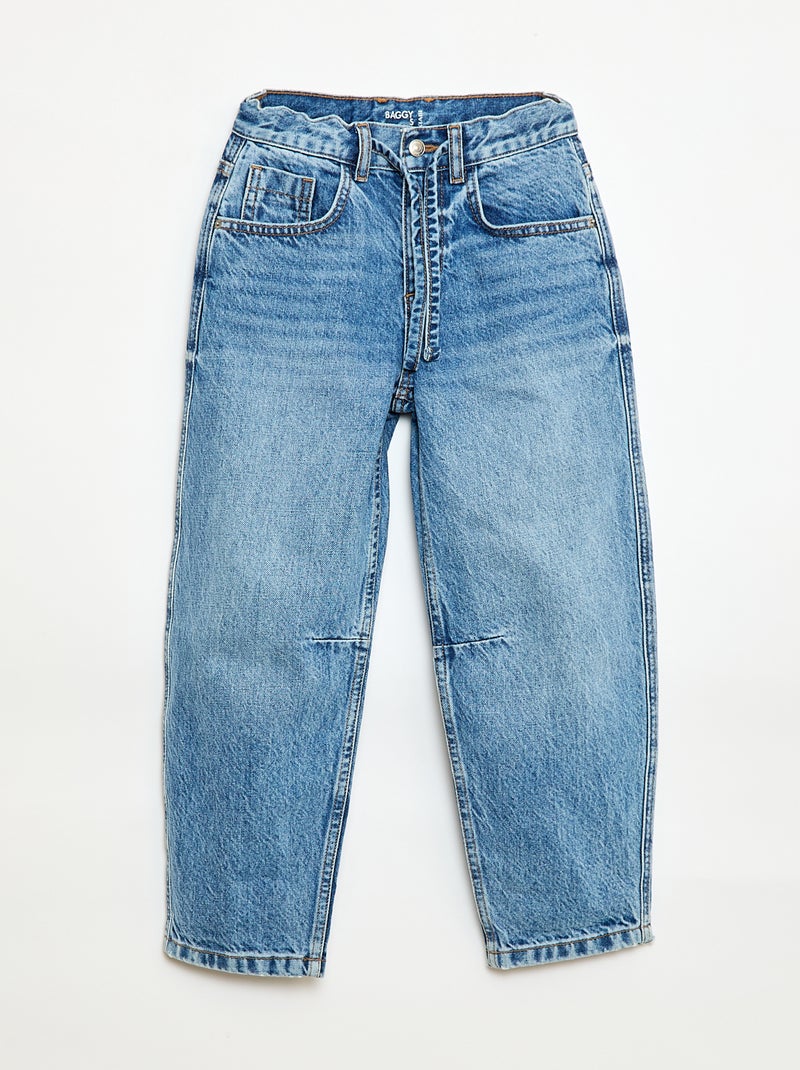 Jean barrel fit Bleu - Kiabi