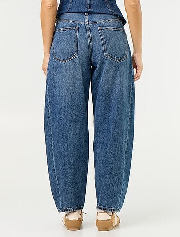 Jean barrel taille haute