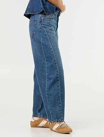 Jean barrel taille haute
