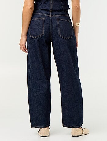 Jean barrel taille haute