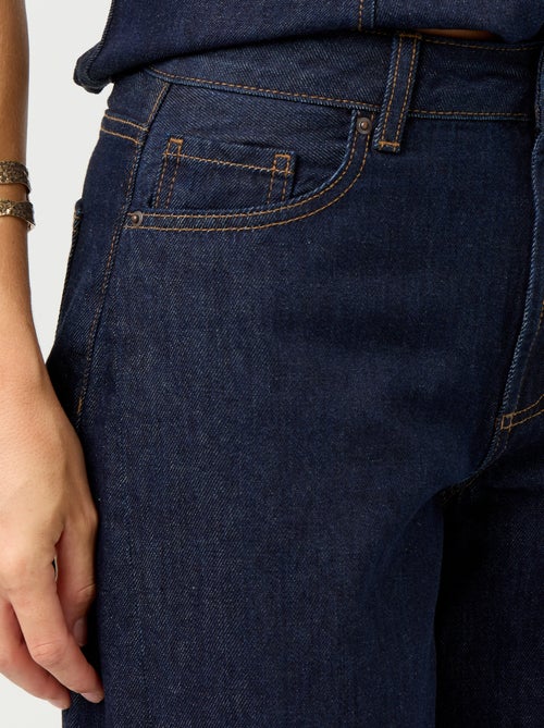 Jean barrel taille haute - Kiabi
