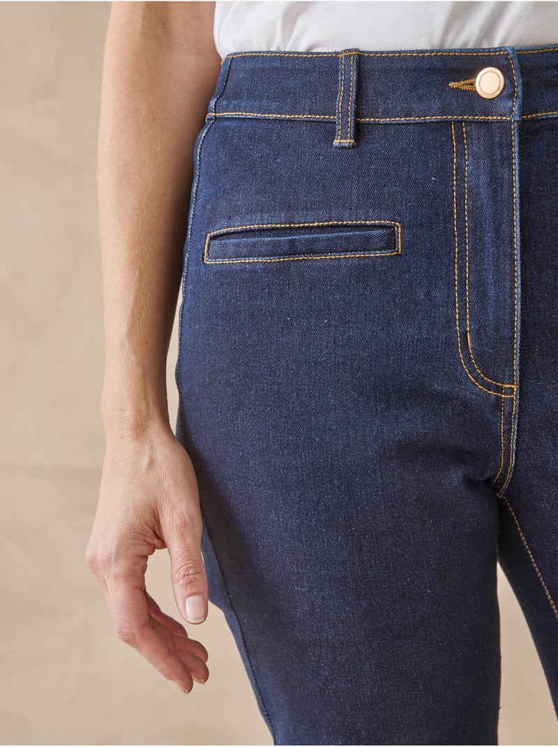 Jean bas évasé stature +1.60m - DAXON Bleu denim - Kiabi