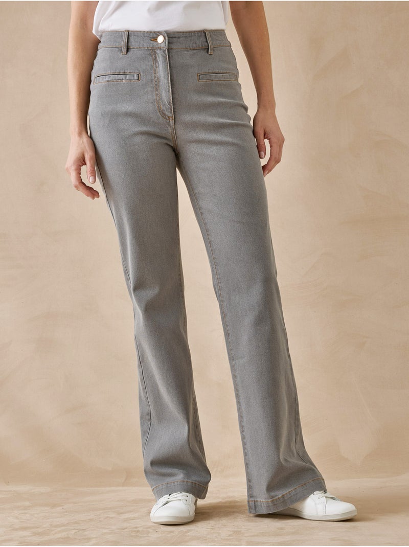 Jean bas évasé stature +1.60m - DAXON Gris moyen - Kiabi