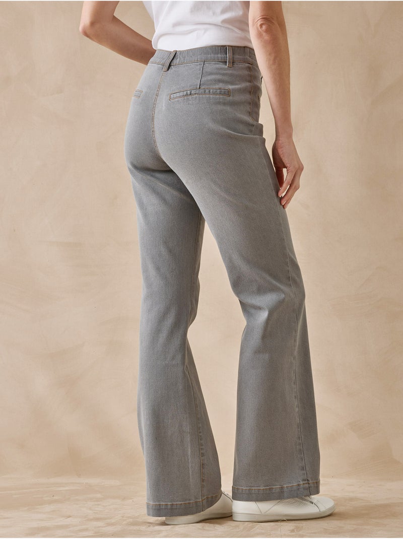 Jean bas évasé stature +1.60m - DAXON Gris moyen - Kiabi