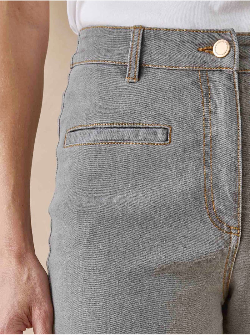 Jean bas évasé stature +1.60m - DAXON Gris moyen - Kiabi