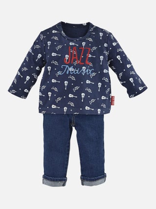 JEAN BEBE + T-SHIRT "GUITARES"