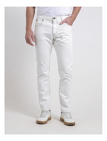 Jean blanc coupe droite SISKA