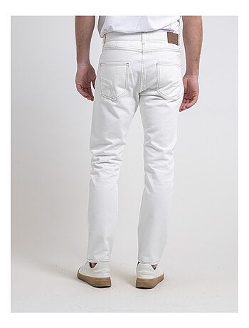 Jean blanc coupe droite SISKA