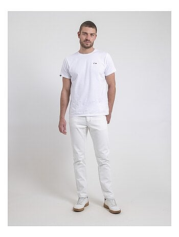 Jean blanc coupe droite SISKA