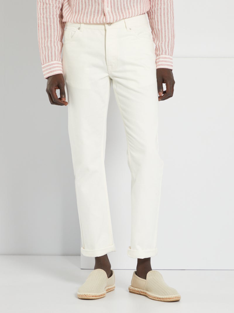 Jean blanc regular L32 Blanc - Kiabi