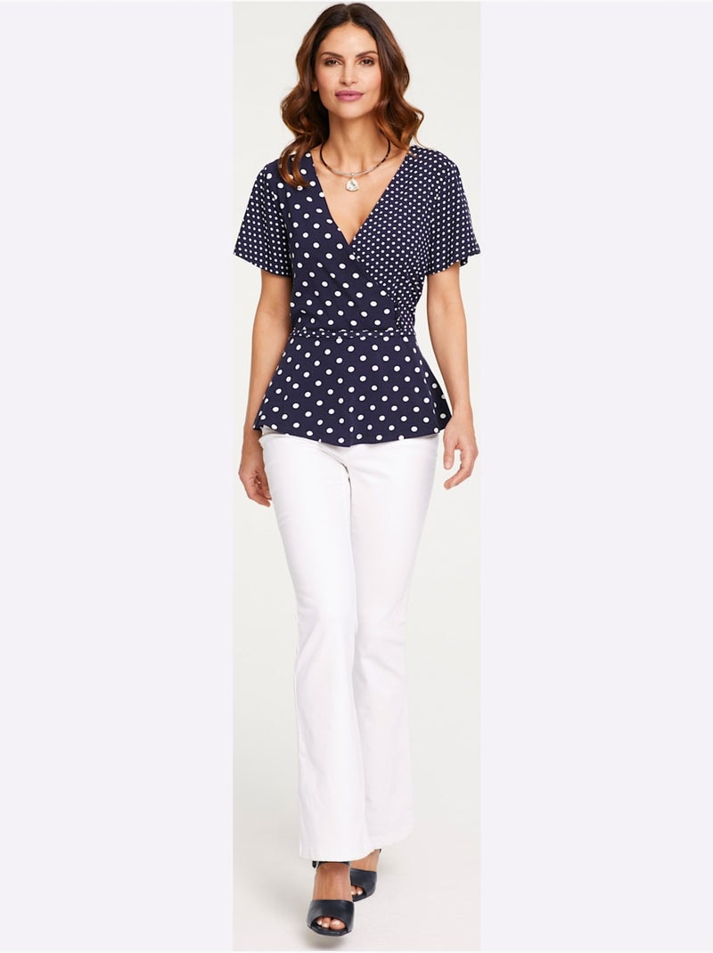 Jean bootcut - taille courte - helline Blanc - Kiabi