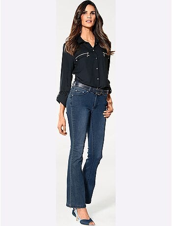 Jean bootcut - taille courte - helline