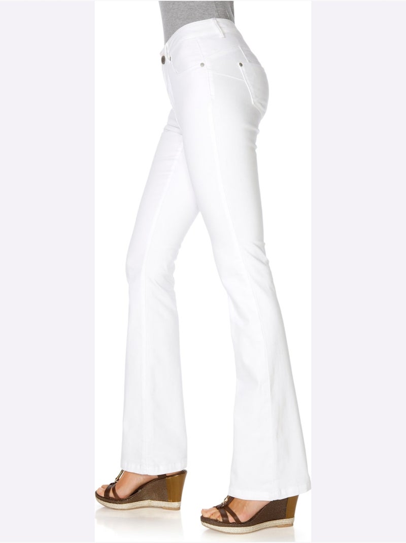 Jean bootcut - taille standard - helline Blanc - Kiabi