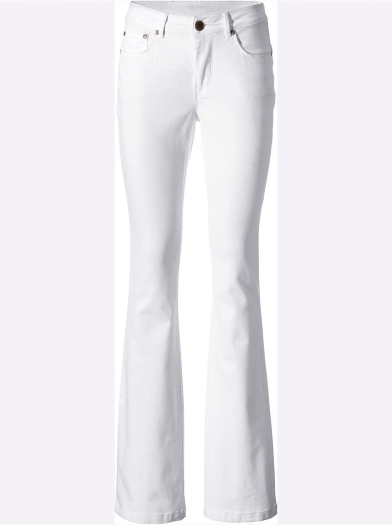 Jean bootcut - taille standard - helline Blanc - Kiabi