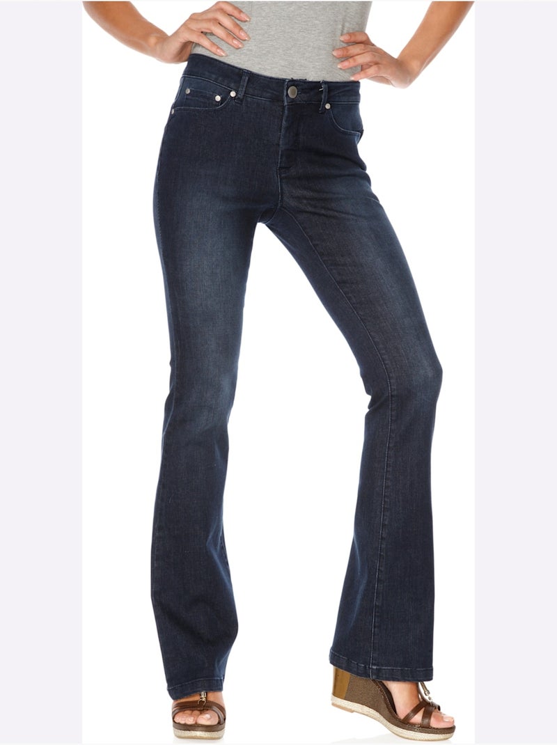 Jean bootcut - taille standard - helline Gris/Multicolore - Kiabi