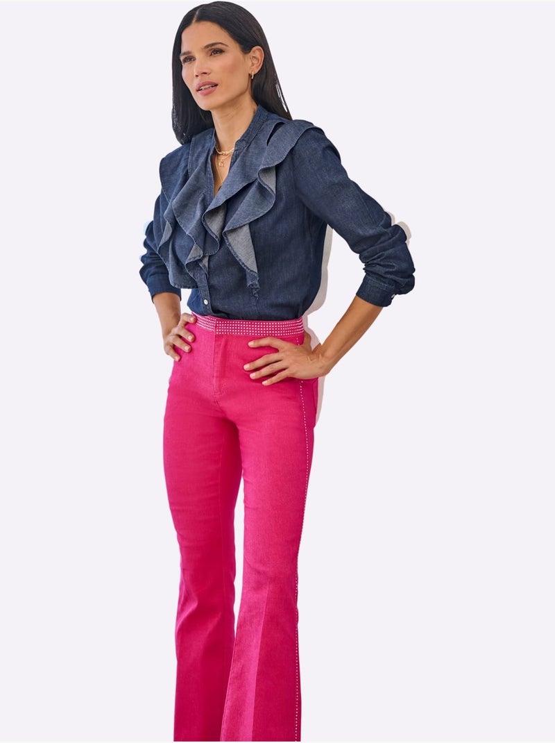 Jean Bootcut - Taille Standard - Helline Rose fushia - Kiabi