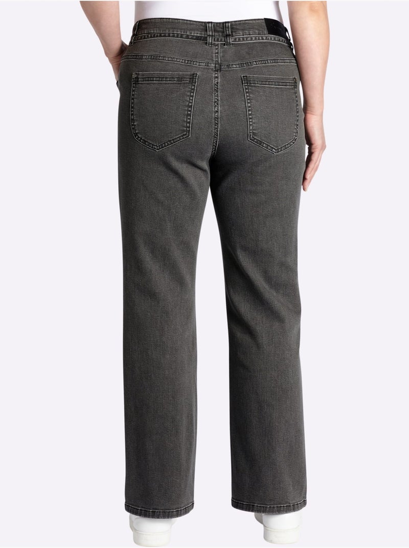 Jean Bootcut - Taille Standard - Sheego Gris - Kiabi