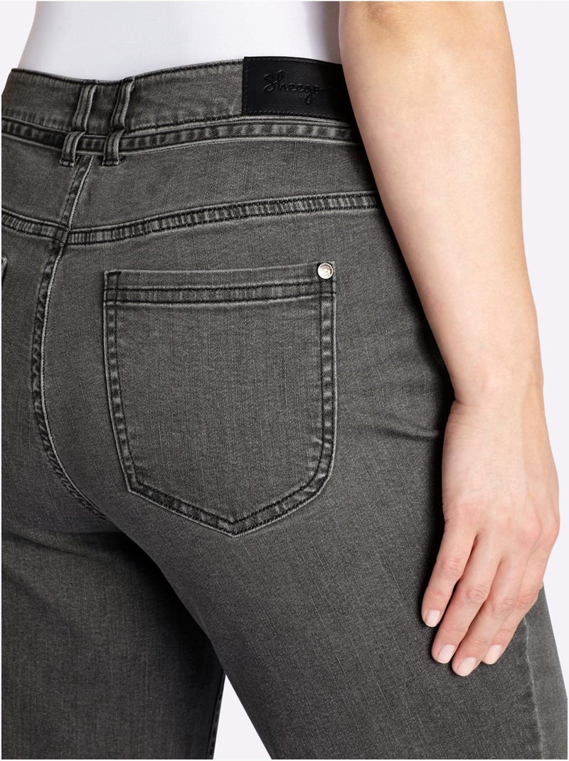 Jean Bootcut - Taille Standard - Sheego Gris - Kiabi