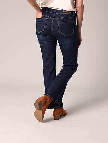 Jean bootcut à taille haute, coupe évasée et denim stretch 'Deeluxe'