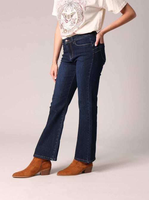 Jean bootcut à taille haute, coupe évasée et denim stretch 'Deeluxe' - Kiabi