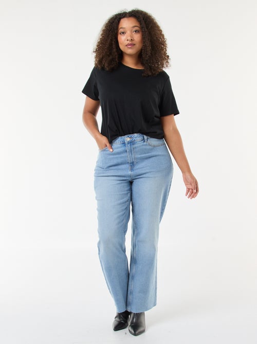 Jean bootcut avec bords à cru - Kiabi