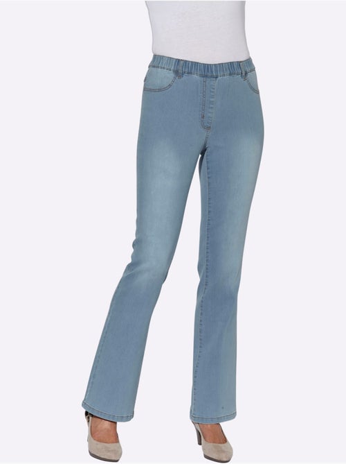 Jean bootcut avec ceinture élastique et poches décoratives - Taille courte - Moda Vilona - Kiabi