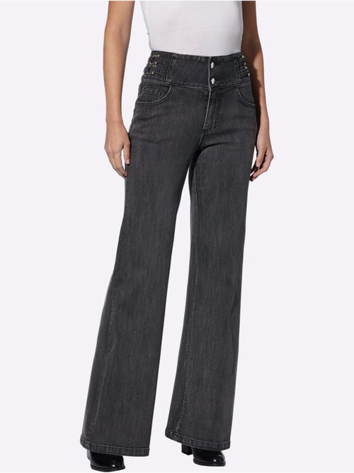 Jean Bootcut Brides Décoratives - Taille Standard - Helline - Kiabi Jean Bootcut Brides Décoratives - Taille Standard - Helline - Kiabi