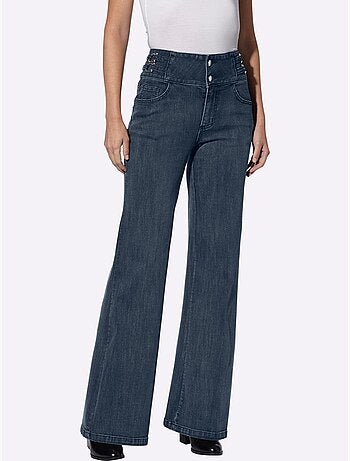 Jean bootcut brides décoratives - taille standard - helline