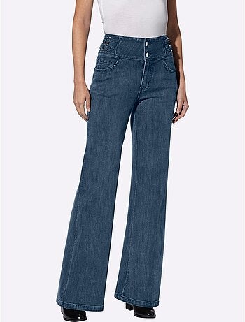 Jean bootcut brides décoratives - taille standard - helline