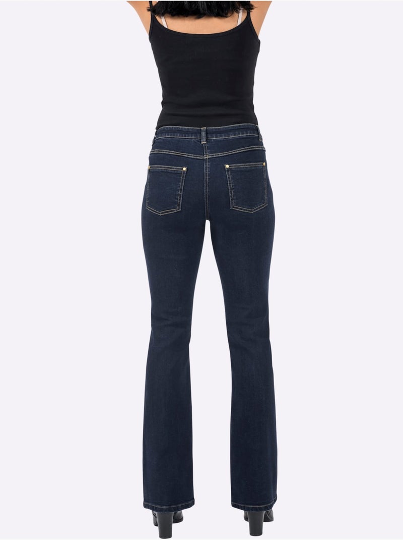 Jean bootcut coupe bootcut décontractée - taille standard - witt Bleu foncé - Kiabi