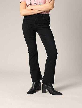 Jean bootcut en denim stretch avec taille haute 'Deeluxe'