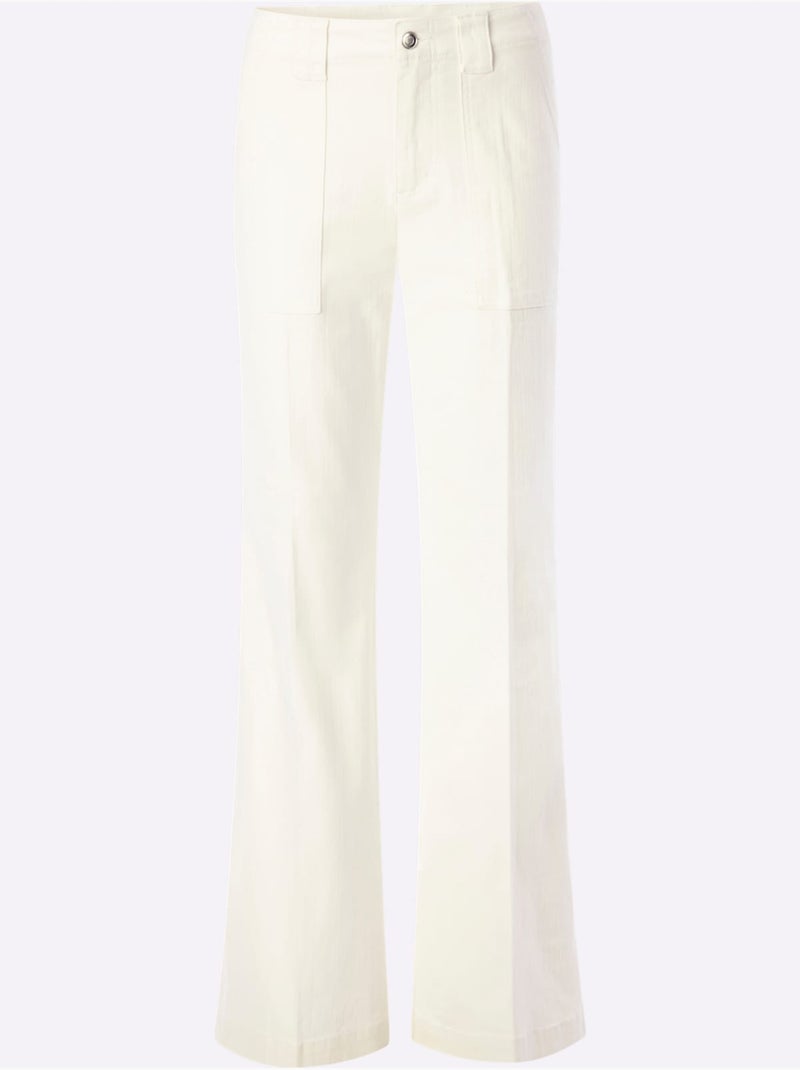 Jean Bootcut Poches Plaquées Devant - Taille Standard - Helline Ecru - Kiabi
